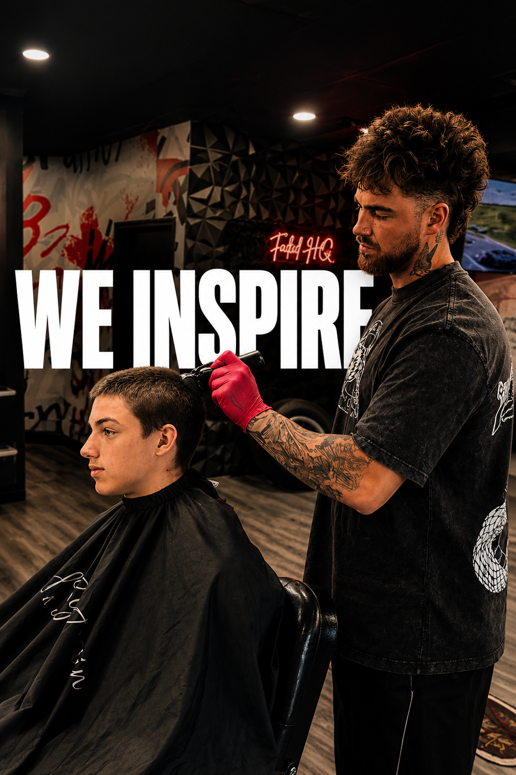 FadedHQ Barber Academy instructor cutting a client's hair